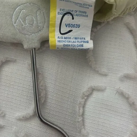 Little Bitty Sundress with Floral Embroidery vintage Size 6/9 months yellow Baby - Picture 6 of 6